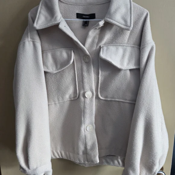Forever 21 Cream Women's Jacket - Picture 2 of 11